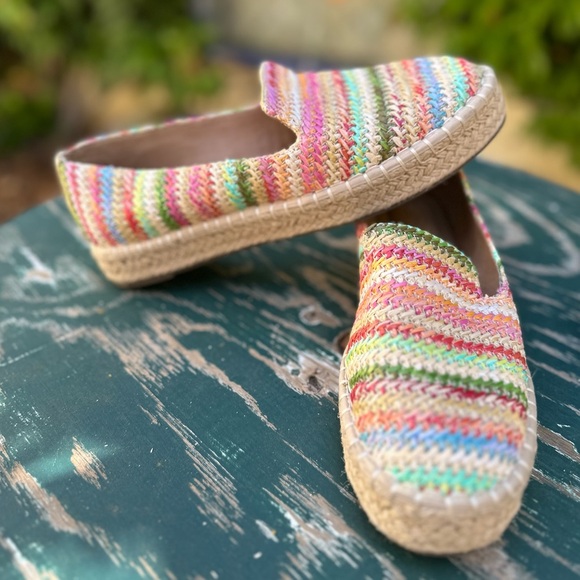 Joie "Cara" platform striped raﬃa jute espadrilles size 9M - Picture 1 of 8